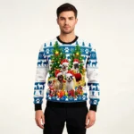 French Bulldog Greeting Ugly Christmas Sweater
