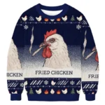 Fried Chicken Last Cigarette Christmas Ugly Sweater Animal Themed