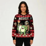 Frog Bear Penguin Resist Christmas Ugly Swea