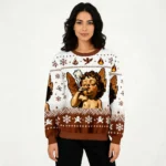 Funny Cherub Smoking A Cigarette Ugly Sweater