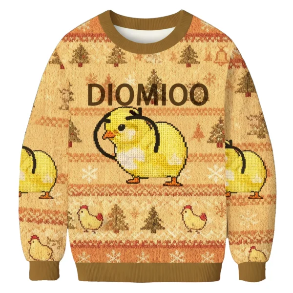 funny chicken diomioo meme ugly sweater holiday clothing chicken.webp