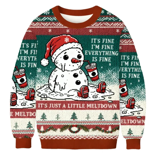 funny christmas mental health it s just a little meltdown ugly.webp