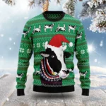 Funny Cow Ugly Christmas Sweater Animal Clothi