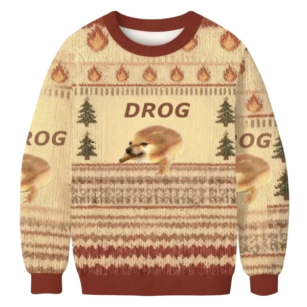 funny dog meme ugly sweater holiday clothing unique gift fordog lovers.webp