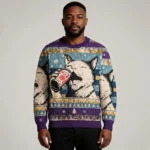 Funny Drink Cat Meme Ugly Sweater Xmas Clothing Christmas Gift For