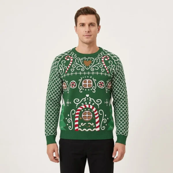 Funny Gingerbread House Plus Size Christmas Sw