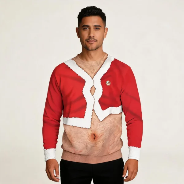 Funny Santa Costume Golf Ugly Sweater Christma