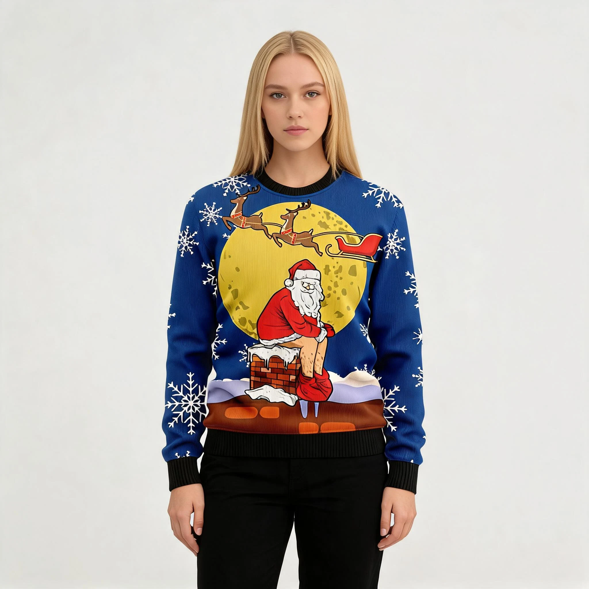 Funny Santa Xmas Ugly Christmas Sweater Cool X Funny Santa Xmas Ugly Christmas Sweater Cool X