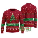 Funny Trek The Hall Ugly Christmas Sweater Cardinal Red Casual Winter