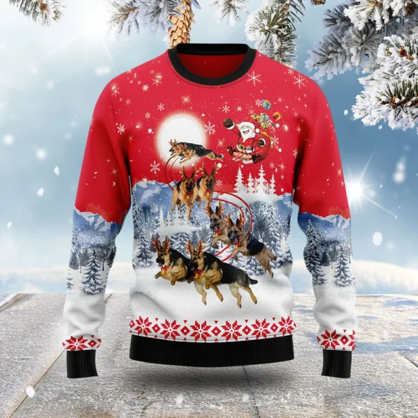 german shepherd waiting on christmas ugly xmas sweaters gift.webp
