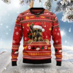 German Shepherd Waiting On Christmas Ugly Xmas