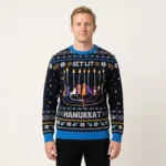 Get Lit Hanukkah Ugly Holiday Sweater Meaningf