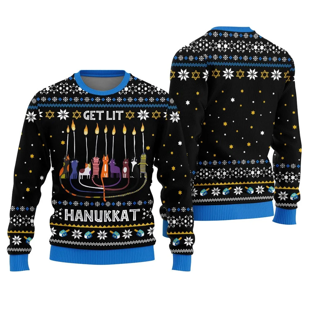 get lit hanukkah ugly holiday sweater meaningful holiday gift merch.webp get lit hanukkah ugly holiday sweater meaningful holiday gift merch.webp