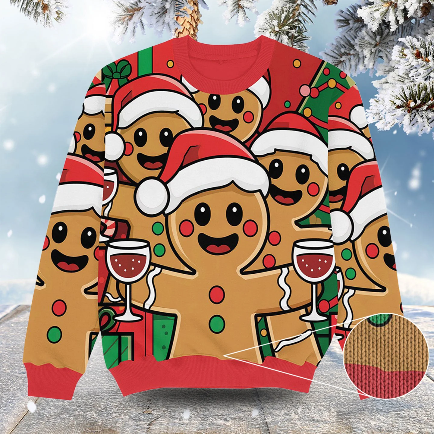 gingerbread christmas ugly sweater funny christmas clothing xmas.webp gingerbread christmas ugly sweater funny christmas clothing xmas.webp