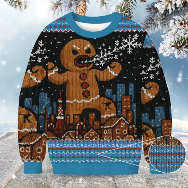 gingerbread monster christmas ugly sweater holiday apparel xmas gift.webp