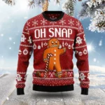 Gingerbread Oh Snap Ugly Christmas Sweater Holiday Clothing Xmas Gift