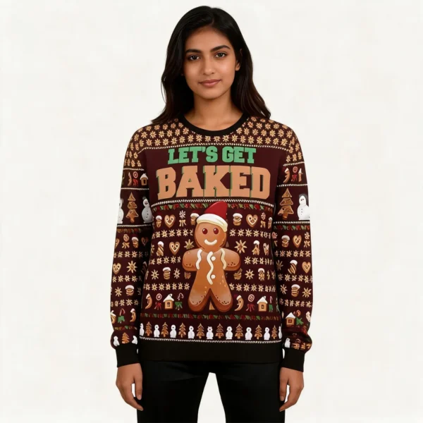 Gingerbread Ugly Christmas Sweater Let’s Get B