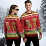 Gingerbread Ugly Christmas Sweater Tis The Season To Be Naughty