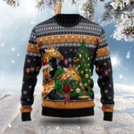 Giraffe And Wreath Ugly Christmas Sweater Anim