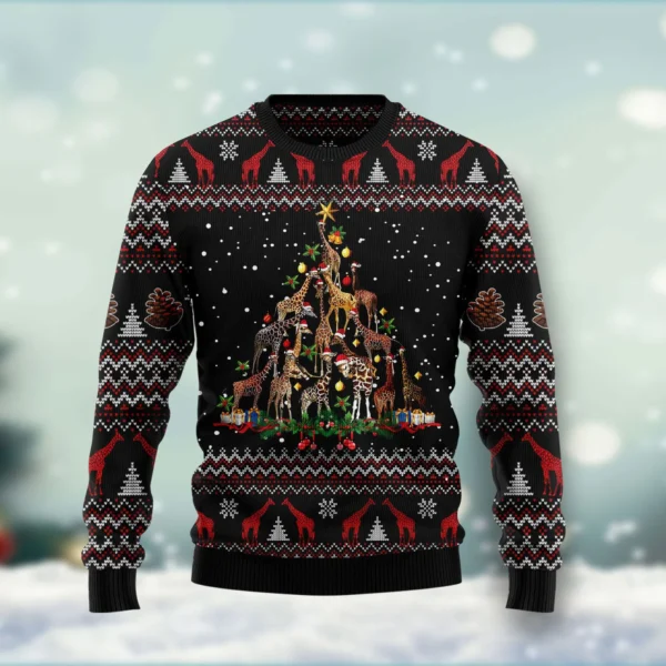 giraffe christmas tree ugly christmas sweater holiday wear christmas.webp