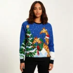 Giraffe Family Xmas Ugly Christmas Sweater Xma