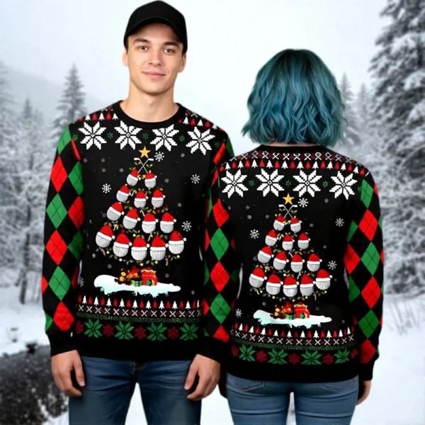 golf ball christmas ugly sweater sport themed holiday apparel.webp