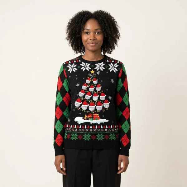 Golf Ball Christmas Ugly Sweater Sport Themed