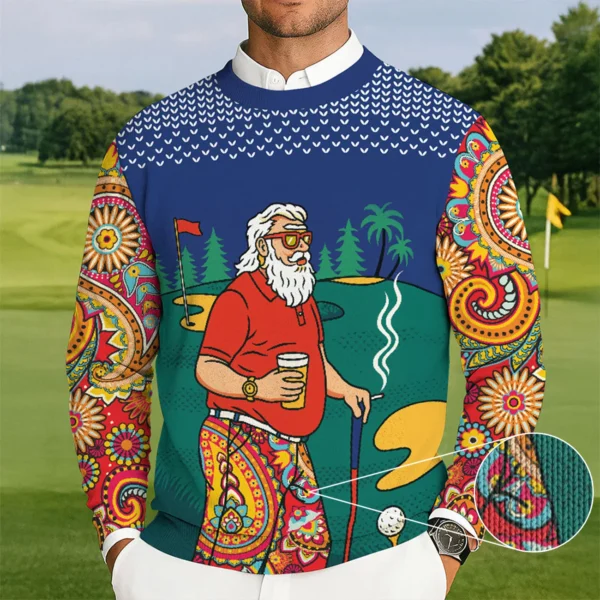 golf man ugly sweater christmas winter apparel christmas gift forgolf.webp