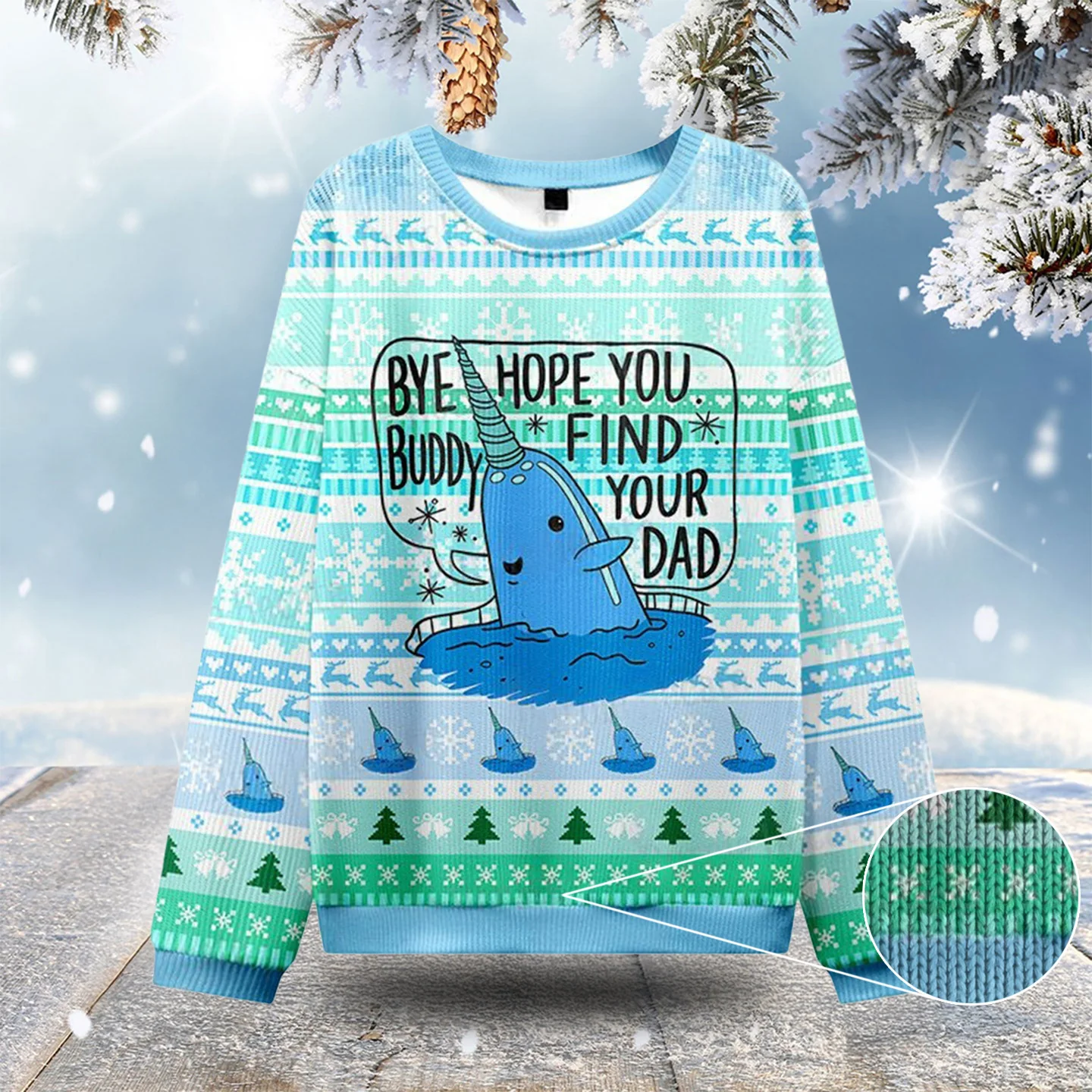 good luck buddy whale ugly christmas sweatshirts cute christmas.webp good luck buddy whale ugly christmas sweatshirts cute christmas.webp