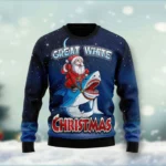 Great White Shark Ugly Christmas Sweater Funny