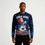 Great White Shark Ugly Christmas Sweater Funny