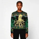 Green Octopus Funny Adult Christmas Sweaters C