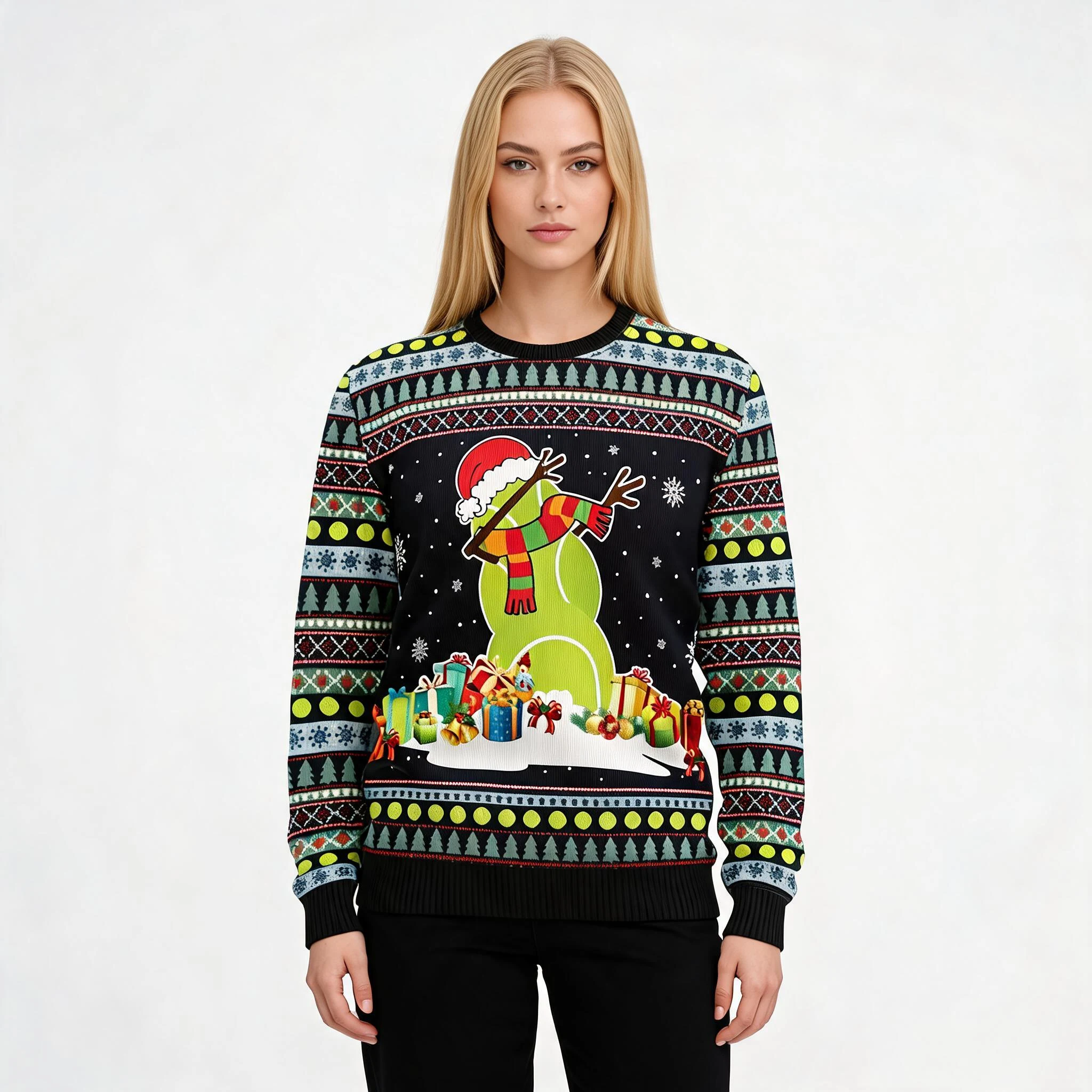 Green Snowman Funny Ugly Xmas Sweaters Funny X Green Snowman Funny Ugly Xmas Sweaters Funny X