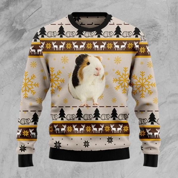 guinea pig ugly christmas sweater season clothing christmas presents.webp