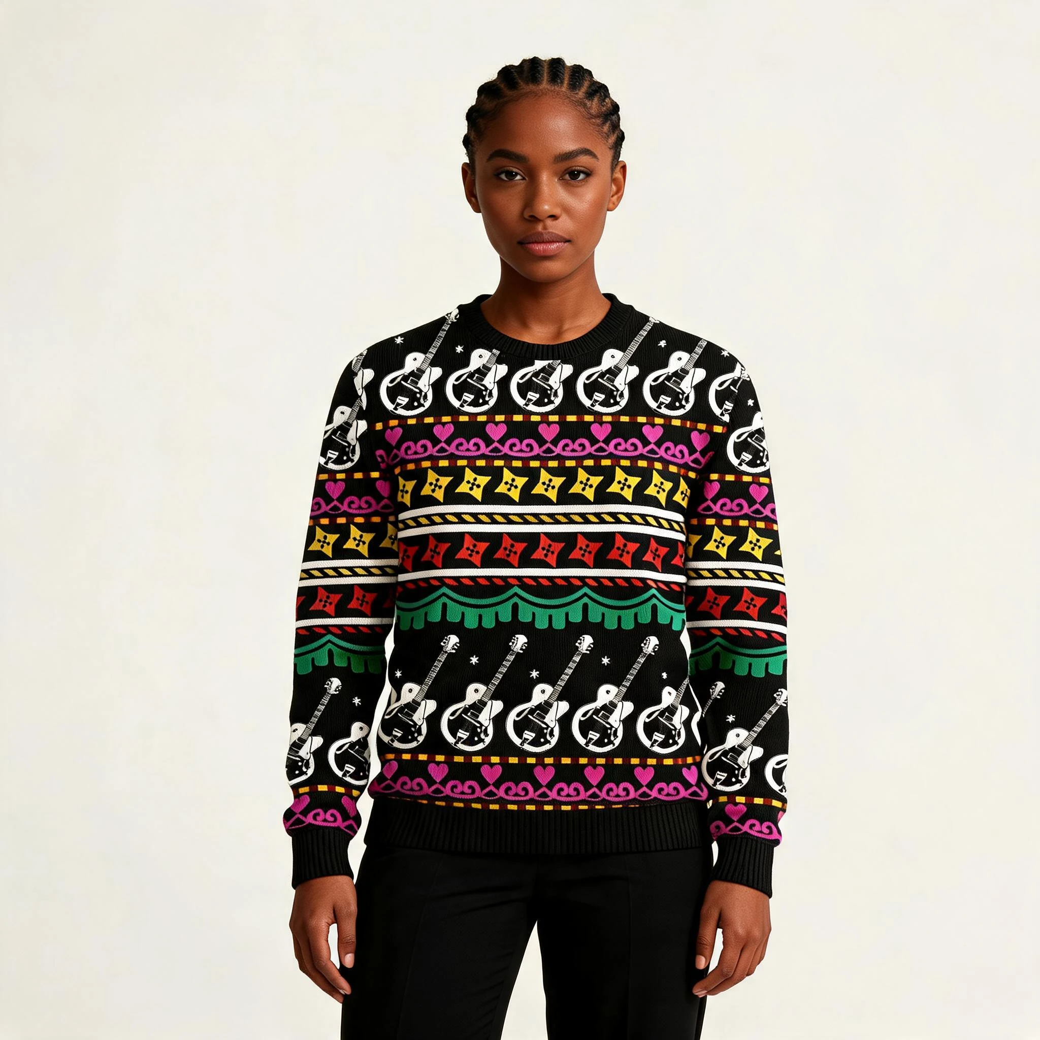 Guitar Christmas Ugly Christmas Sweater Music Guitar Christmas Ugly Christmas Sweater Music