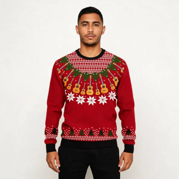 Guitar Lover Ugly Christmas Sweater Xmas Appar