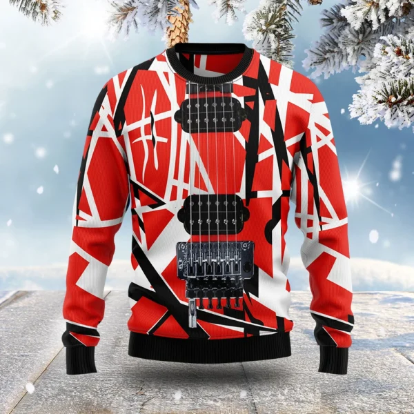 guitar ugly christmas sweater musical instrument themed christmas.webp