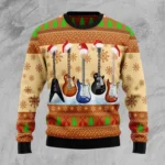 Guitar Xmas Ugly Christmas Sweater Festive Clo