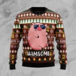 Handsome Cute Pig Ugly Christmas Sweater Animal Design Christmas Gift
