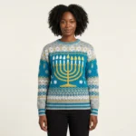 Hanukkah Menorah Christmas Ugly Sweater Christ