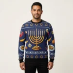 Hanukkah Menorah Christmas Ugly Sweater Holida
