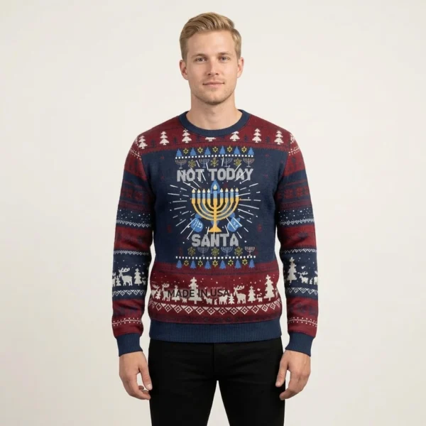 Hanukkah Menorah Christmas Ugly Sweater Not To