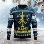 Happy Hanukkah Ugly Christmas Sweater Christma