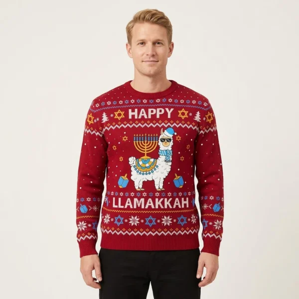 Happy Llamakkah Ugly Hanukkah Sweater Perfect