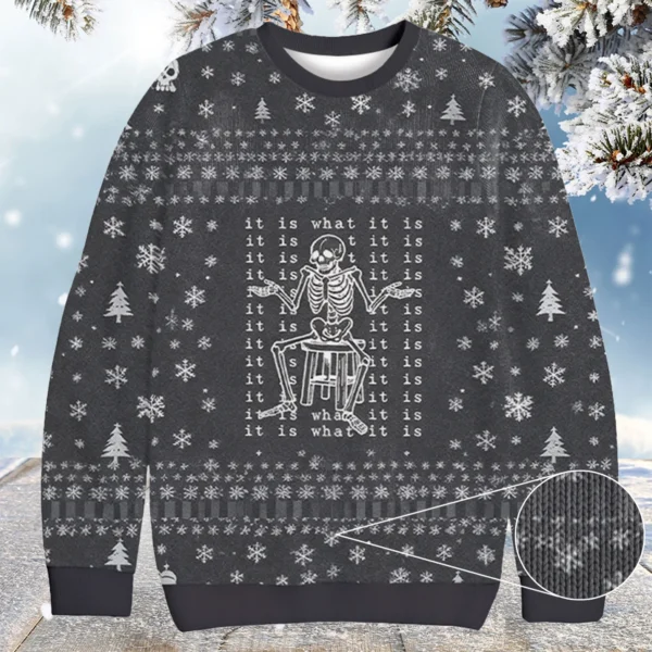 helpless skeleton christmas ugly sweater best christmas gift.webp