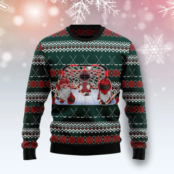 hockey gnomies ugly christmas sweater sport themed festive clothing.webp