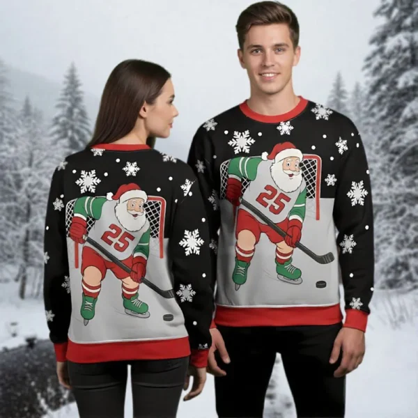 hockey santa ugly christmas sweater xmas themed christmas clothing.webp
