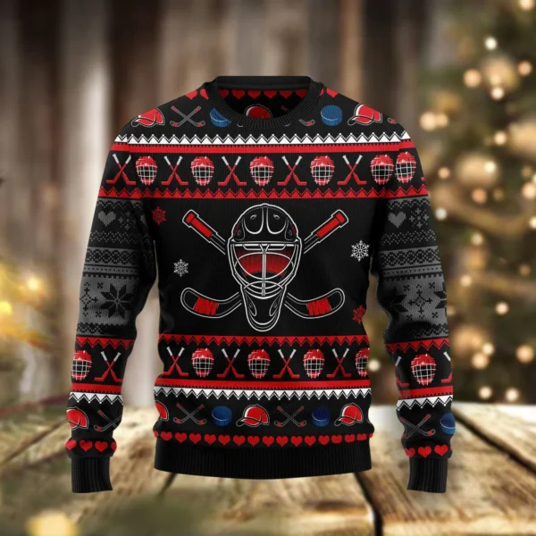 hockey ugly christmas sweater sport themed festive clothing hockey.webp
