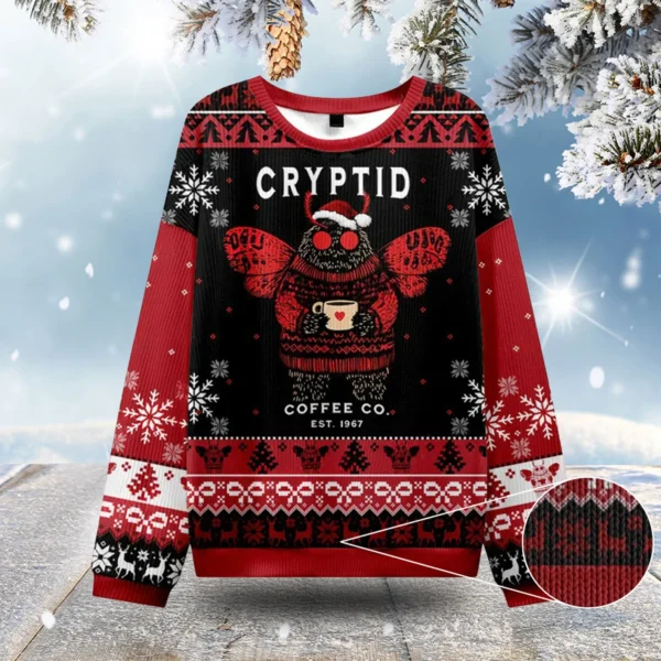 holiday monster cryptid ugly christmas sweatshirts crazy ugly.webp