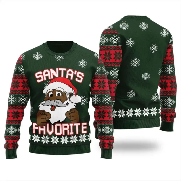 humorous african american santa ugly sweater merry christmas.webp